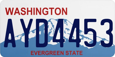WA license plate AYD4453