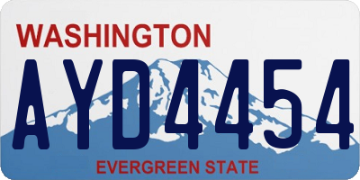 WA license plate AYD4454