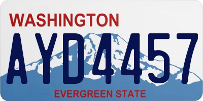 WA license plate AYD4457