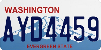 WA license plate AYD4459