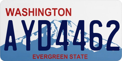 WA license plate AYD4462