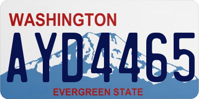 WA license plate AYD4465