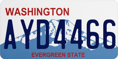 WA license plate AYD4466