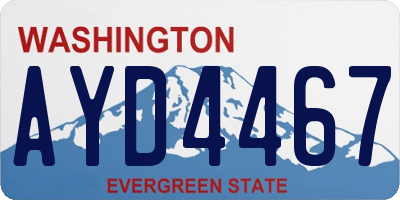 WA license plate AYD4467