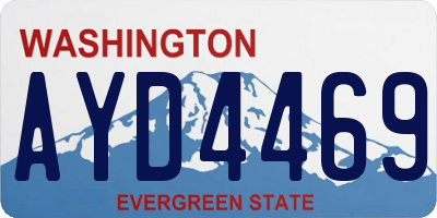 WA license plate AYD4469