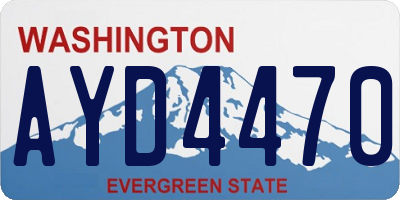 WA license plate AYD4470