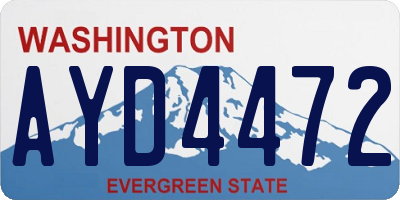 WA license plate AYD4472