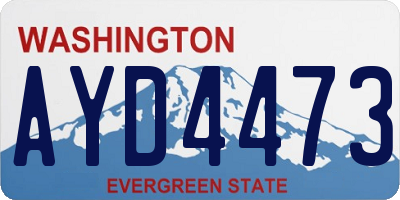 WA license plate AYD4473