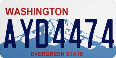 WA license plate AYD4474