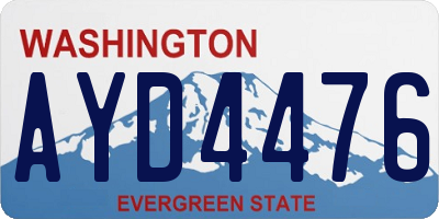 WA license plate AYD4476