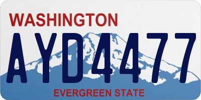 WA license plate AYD4477
