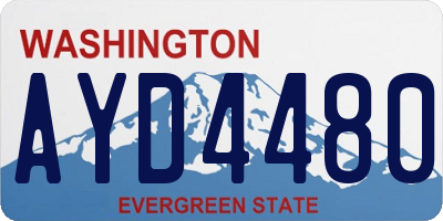 WA license plate AYD4480