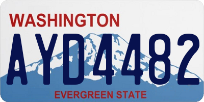 WA license plate AYD4482
