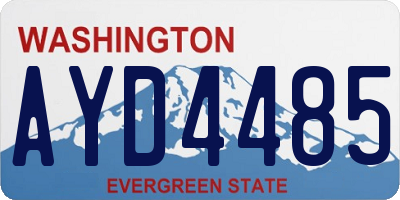 WA license plate AYD4485
