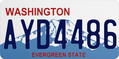 WA license plate AYD4486