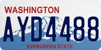WA license plate AYD4488