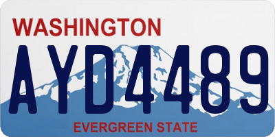 WA license plate AYD4489