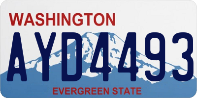 WA license plate AYD4493