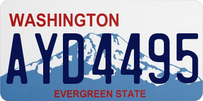 WA license plate AYD4495