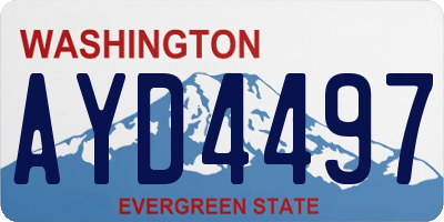 WA license plate AYD4497
