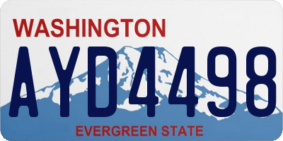 WA license plate AYD4498