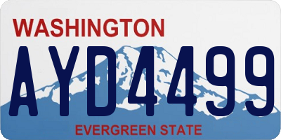 WA license plate AYD4499