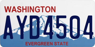 WA license plate AYD4504
