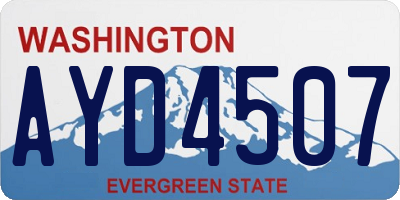 WA license plate AYD4507