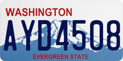 WA license plate AYD4508