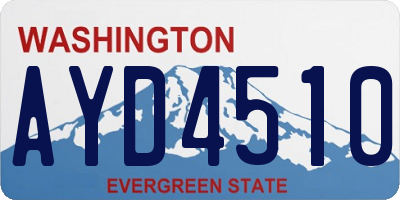 WA license plate AYD4510