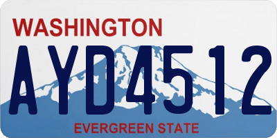 WA license plate AYD4512