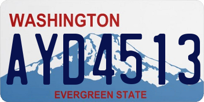 WA license plate AYD4513