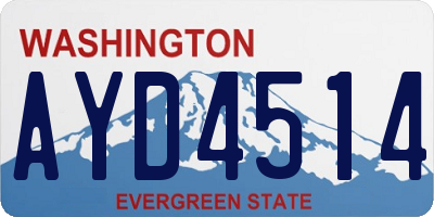 WA license plate AYD4514