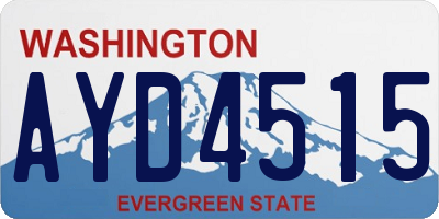 WA license plate AYD4515