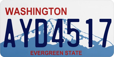 WA license plate AYD4517