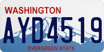 WA license plate AYD4519