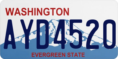 WA license plate AYD4520