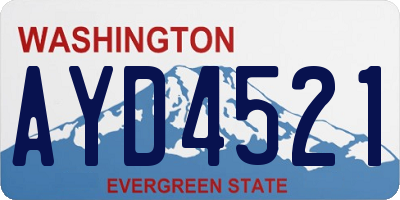 WA license plate AYD4521