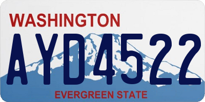 WA license plate AYD4522