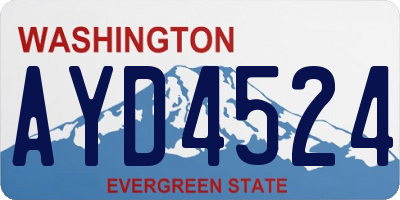 WA license plate AYD4524