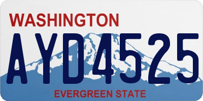 WA license plate AYD4525