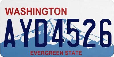 WA license plate AYD4526