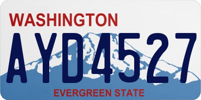 WA license plate AYD4527