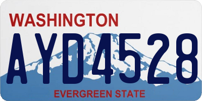 WA license plate AYD4528