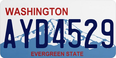 WA license plate AYD4529