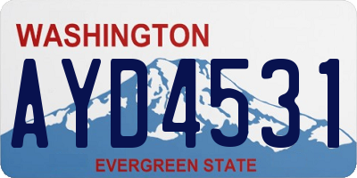 WA license plate AYD4531