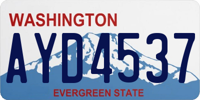 WA license plate AYD4537