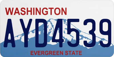 WA license plate AYD4539
