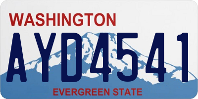 WA license plate AYD4541