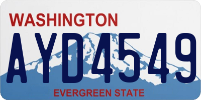 WA license plate AYD4549